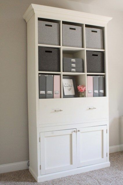 DIY Office Storage Cabinet Bookcase