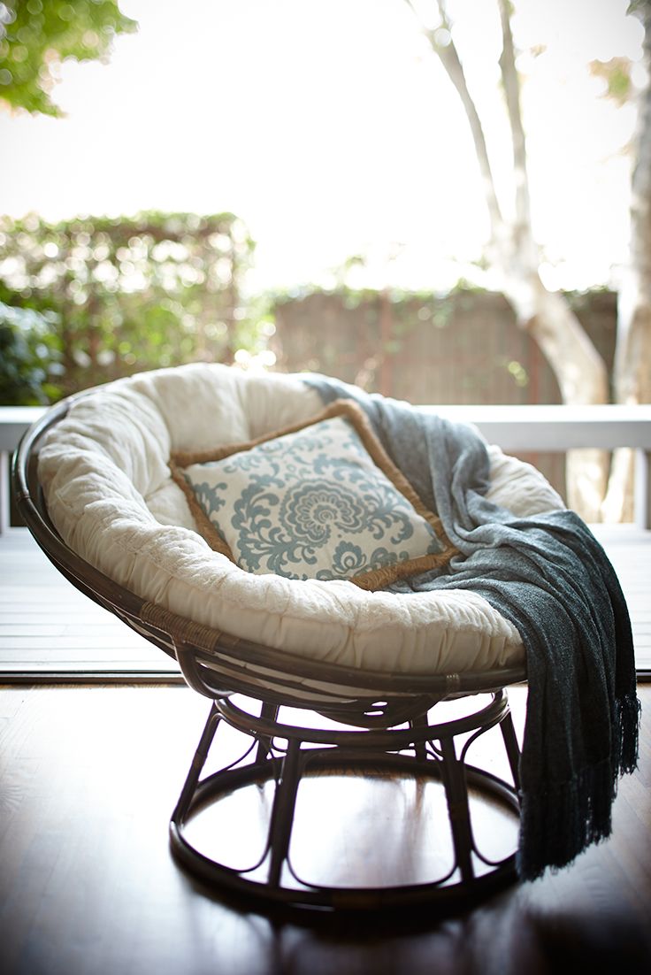 Papasan Taupe Chair Frame