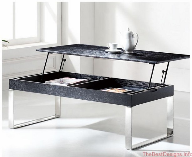 Modern lift top coffee table black