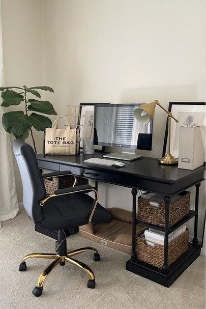 Get hold of a black desk