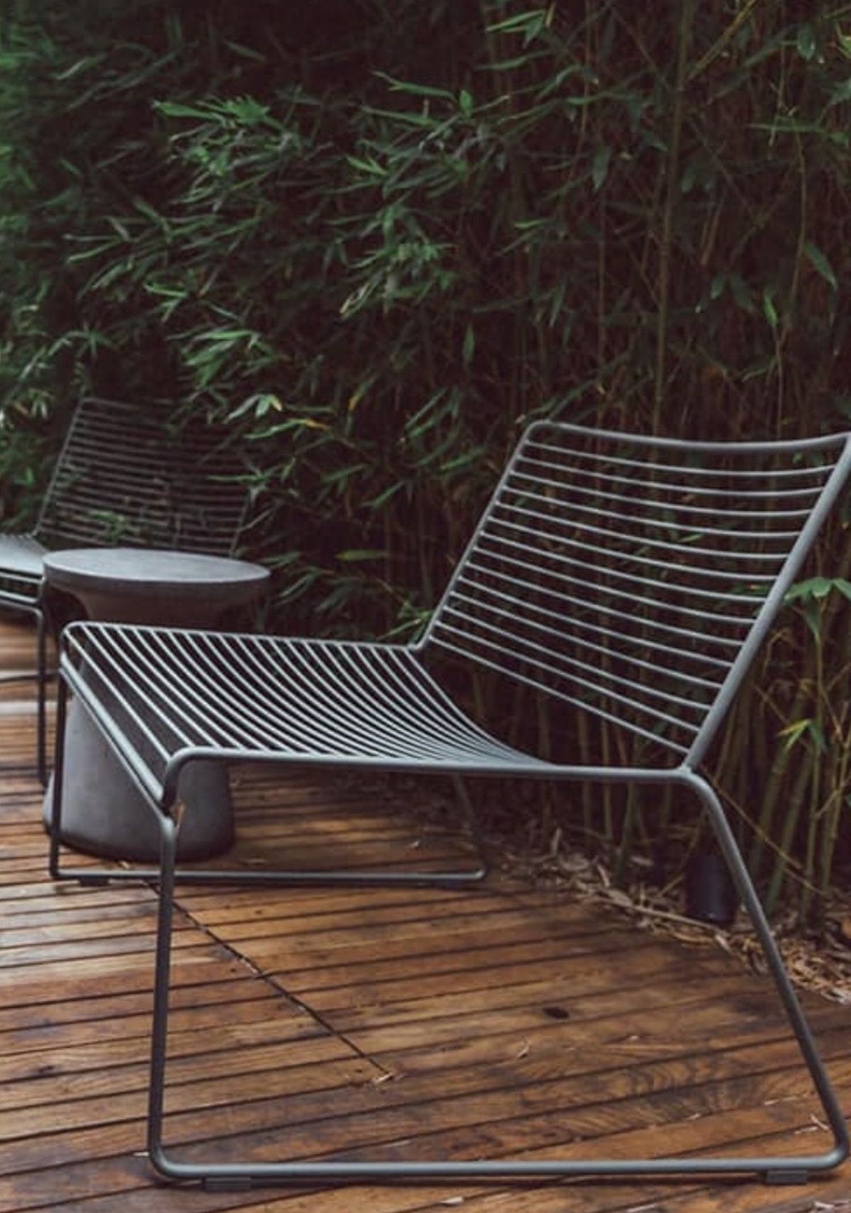 The use of metal garden chairs