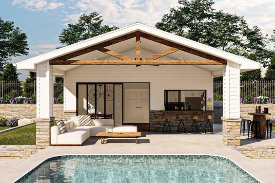 Choose Pool House Ideas to set
up one by your Poolside