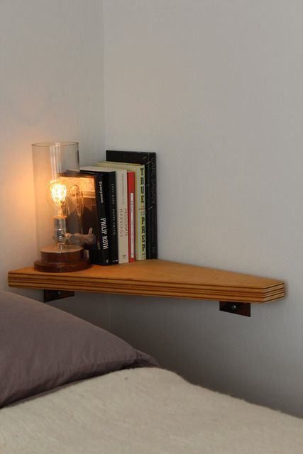 Elegant look with wall mounted
corner shelf