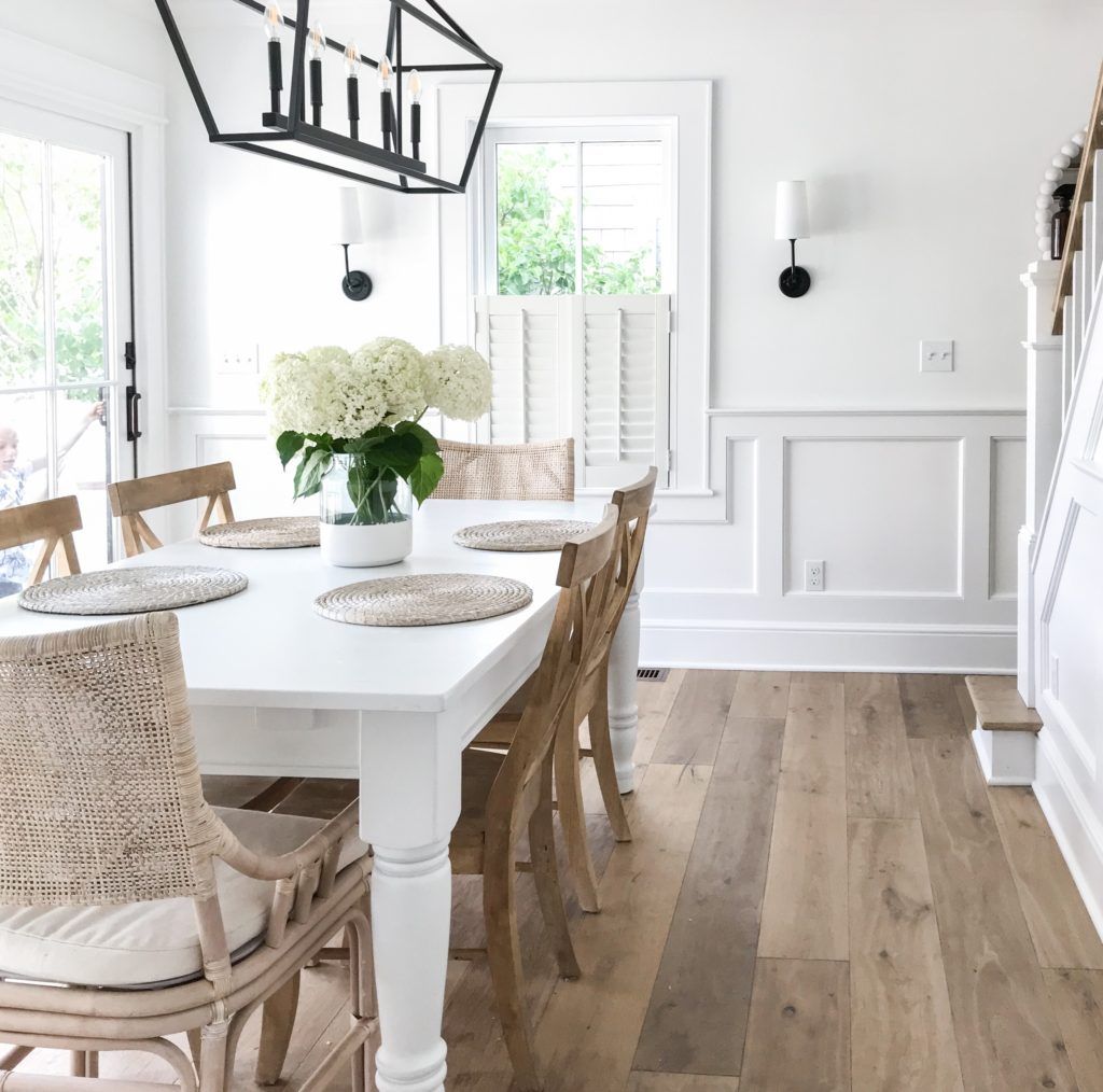 Feeling The serenity of white
dining room table