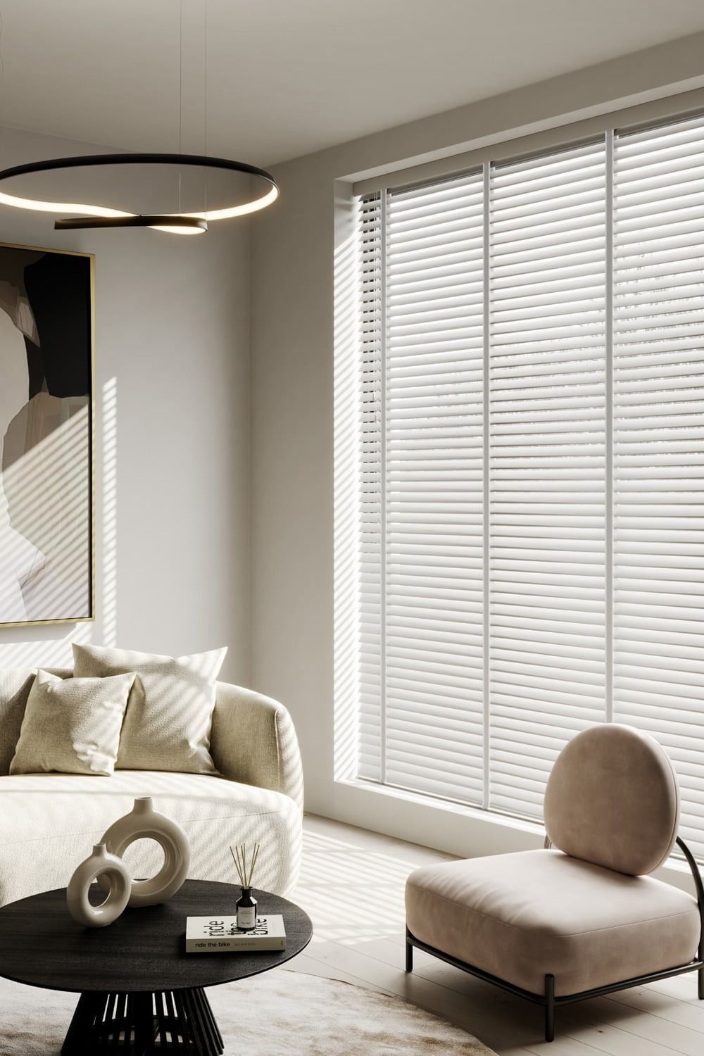 White wooden blinds to add
Attraction to your Home