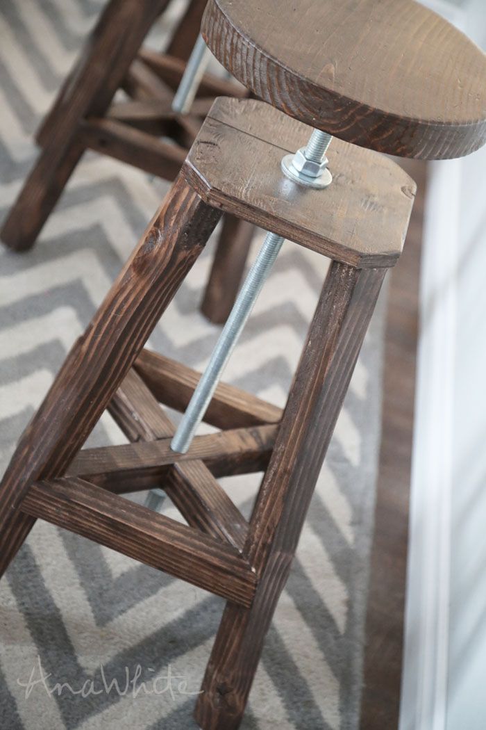 Industrial bar stool in a kitchen loft