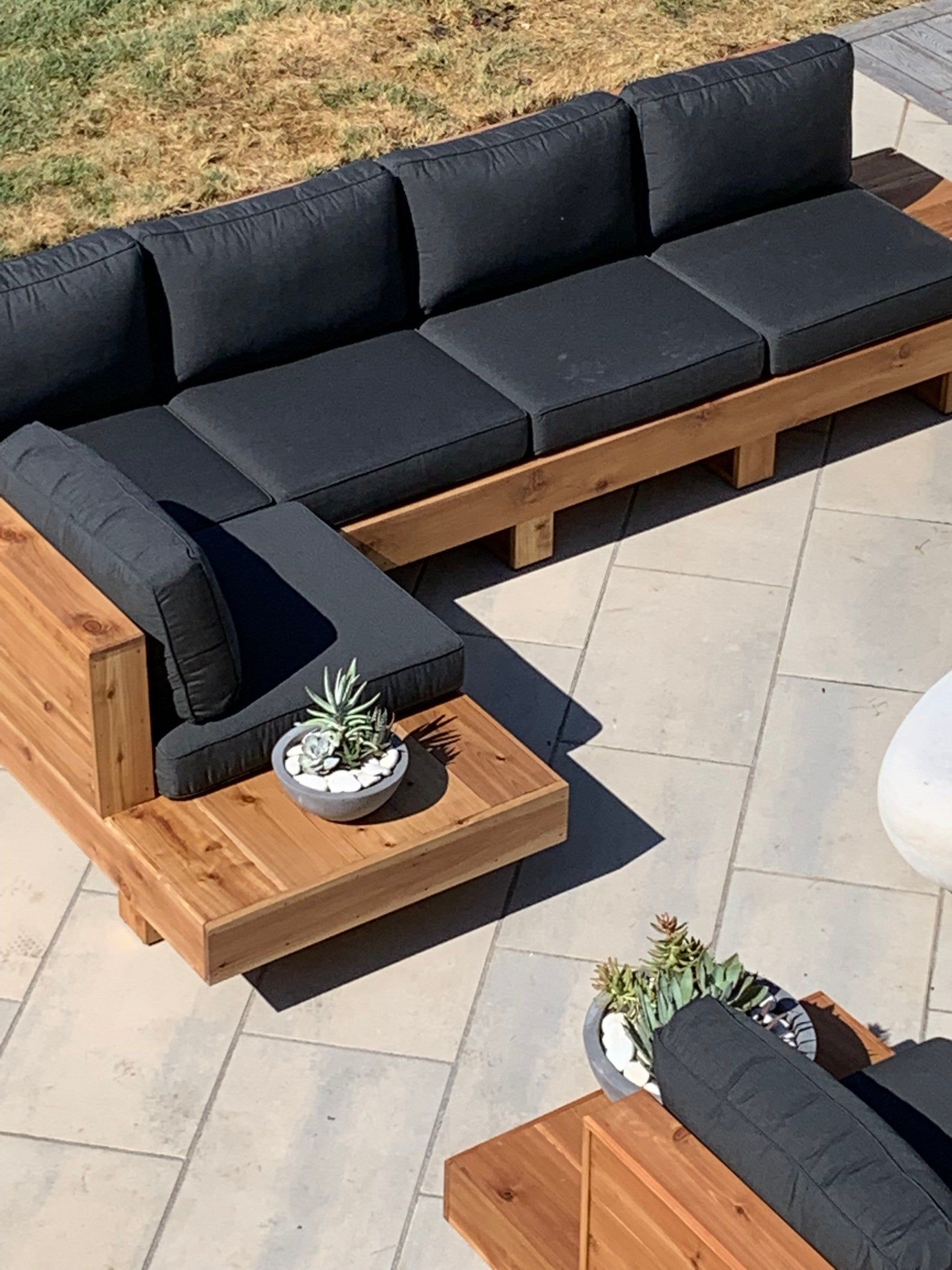 Comfortable and convenient patio sectional