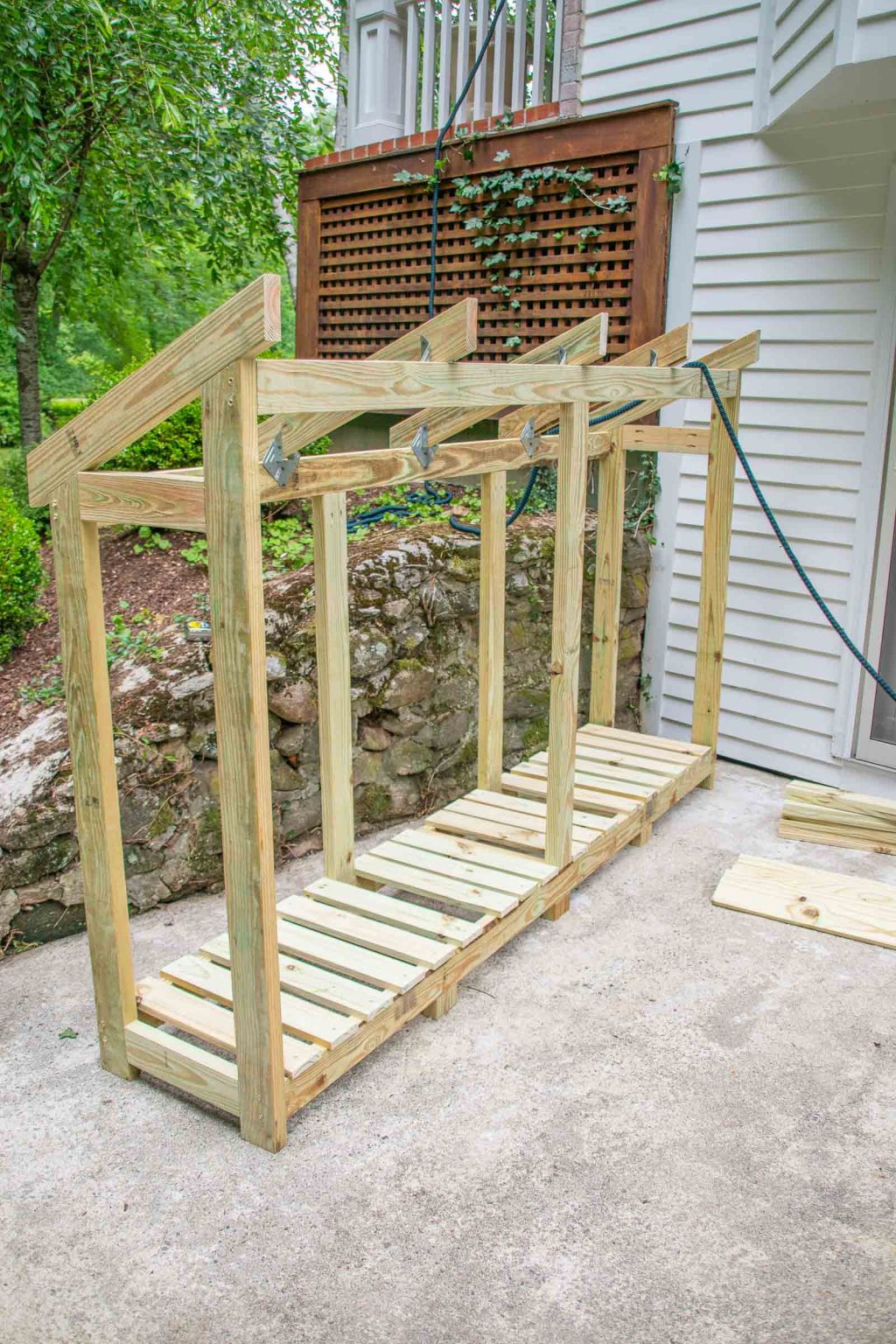 Wood storage sheds used for
storing woods used as fuel