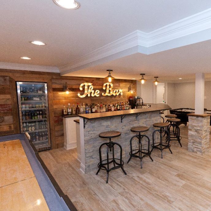 Popularity of the basement bar
countertop ideas