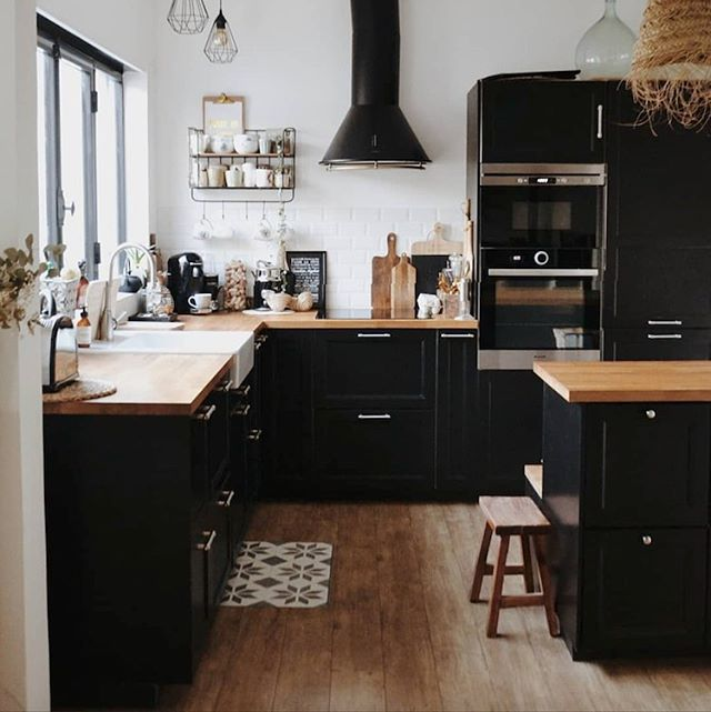 The Attractive Black Kitchen
Cabinets