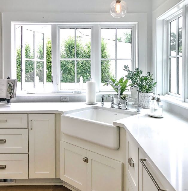 Corner kitchen sink design benefits