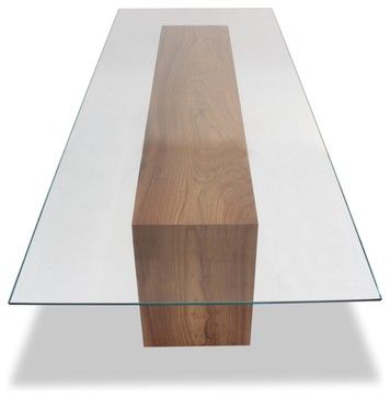 A great replacement for a traditional wooden table: glass top dining table