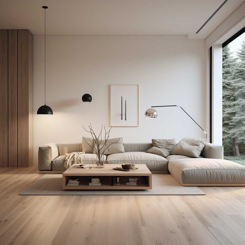 Pristine Minimalist Living
Room