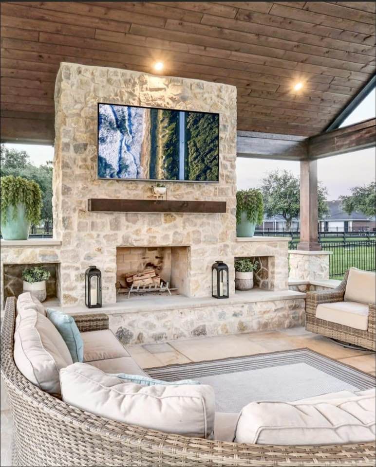 Outdoor fireplace designs –
Give that Touch of class