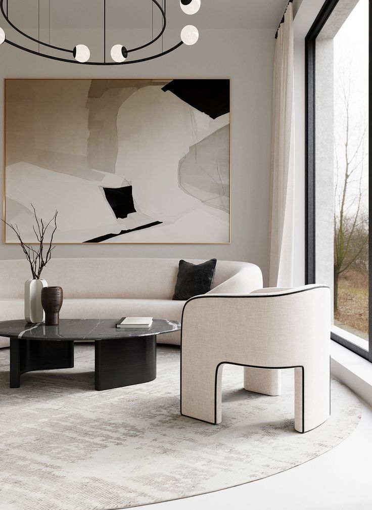 Sleek Comfort: Relaxing on a Modern Sofa