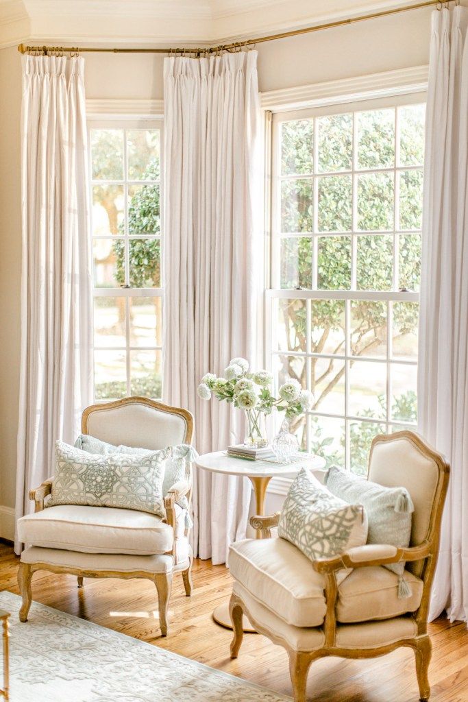 Let window drapes provide the
room with aesthetic appeal