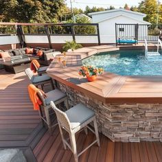 Astonishing above ground pool
decks ideas