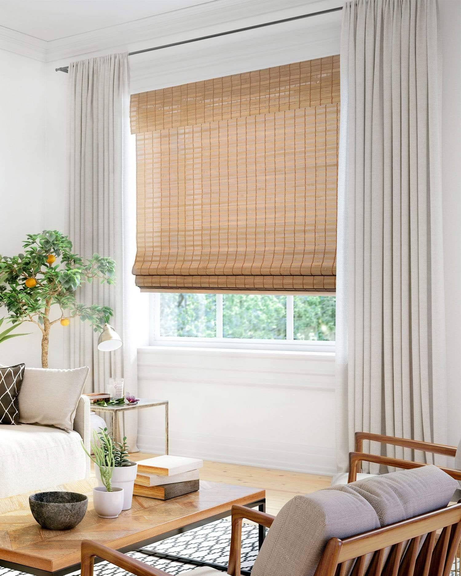 Care and maintenance of the
bamboo roman shades