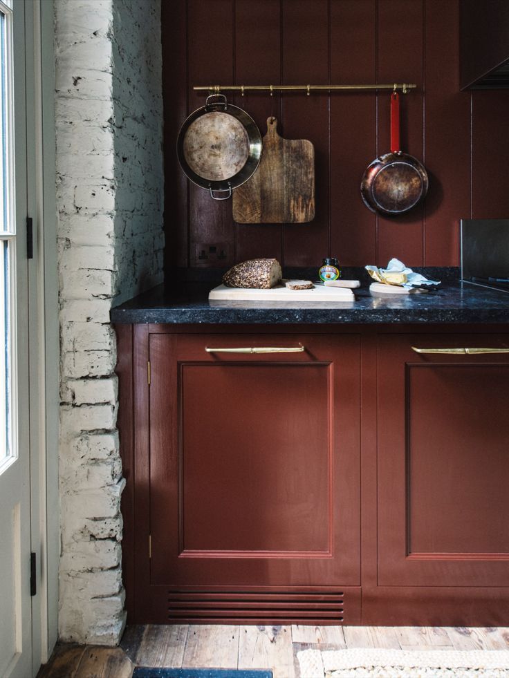 The Amusing Kitchen Paint in Red Colors