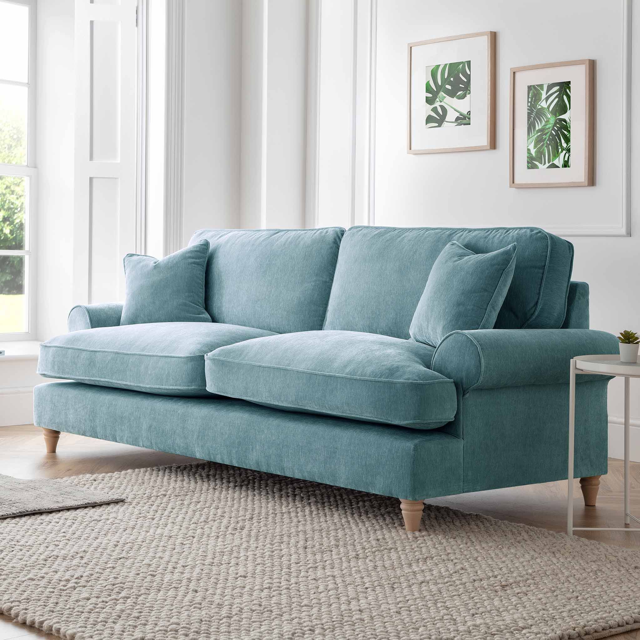 Cute settee sofa in home interior