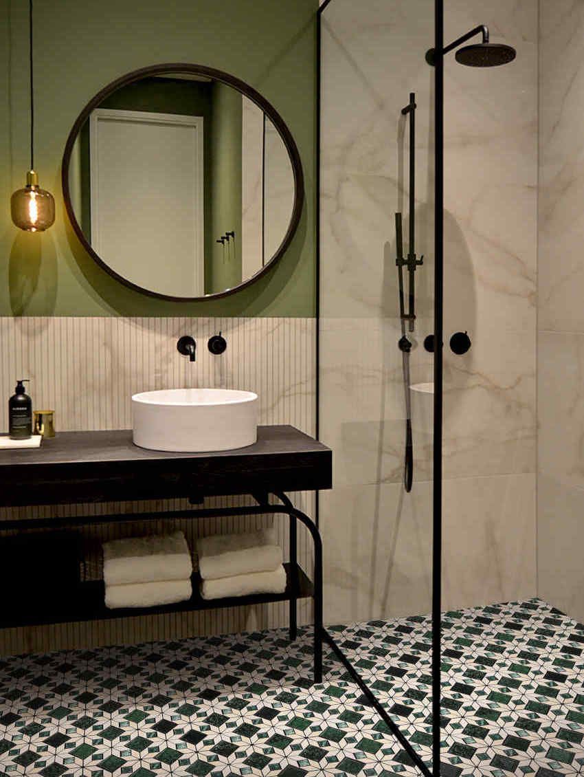 Elegant Touches: Elevating Spaces with
Bathroom Floor Tiles