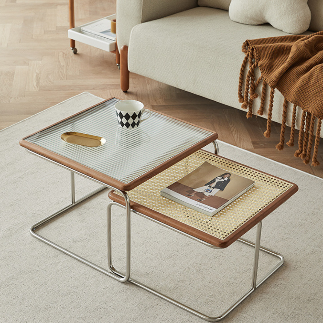 Coordinated Spaces: Gathering Around
Living Room Table Sets