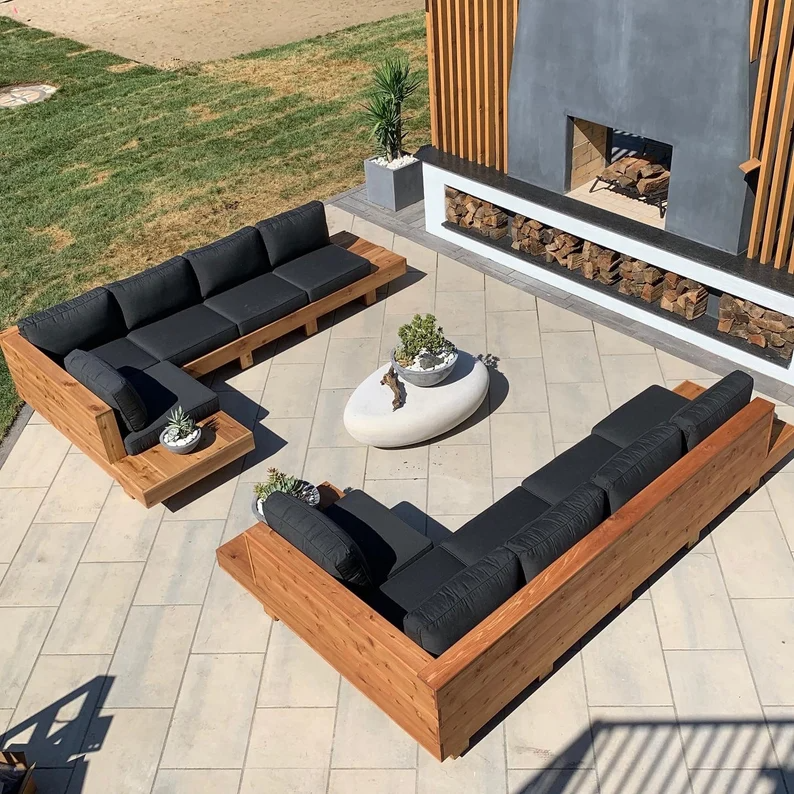 Comfortable and convenient patio sectional