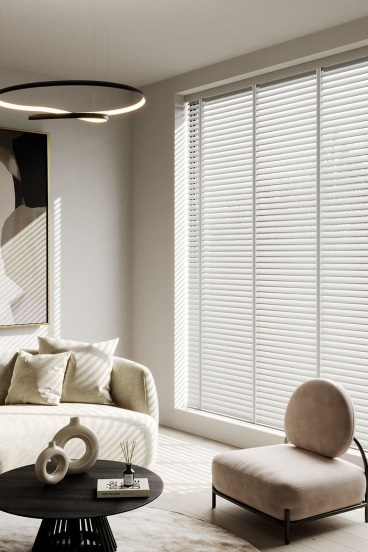 Interior design ideas using
wooden blinds