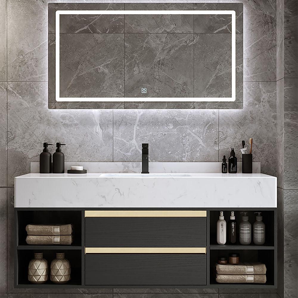 Bathroom sink cabinets with
marble top