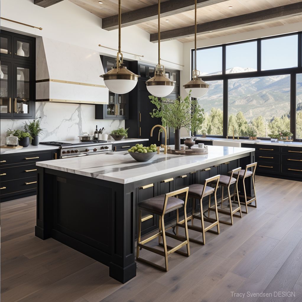 The Attractive Black Kitchen
Cabinets