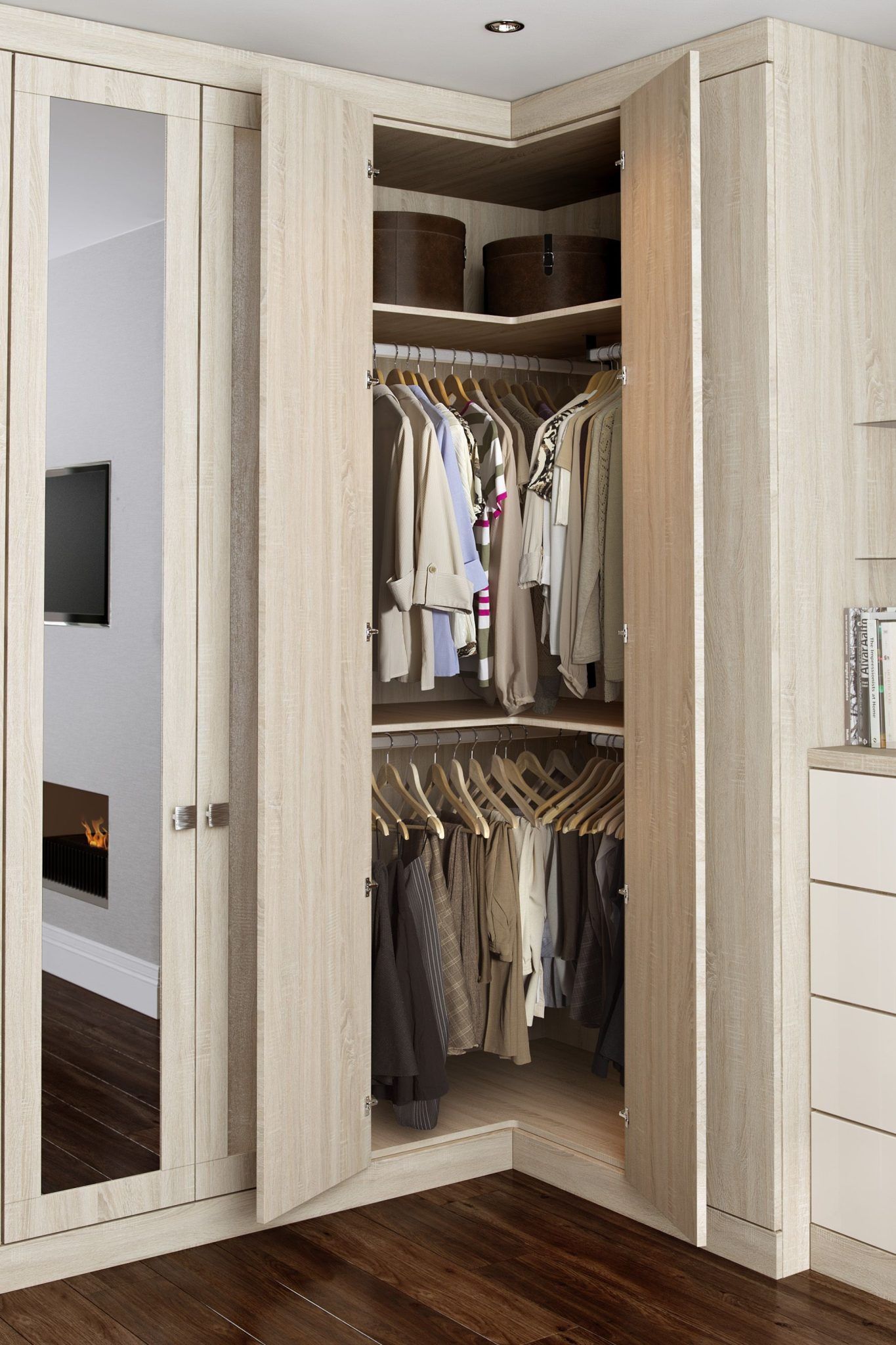 Novel Ideas of Corner Wardrobe  for Your Room