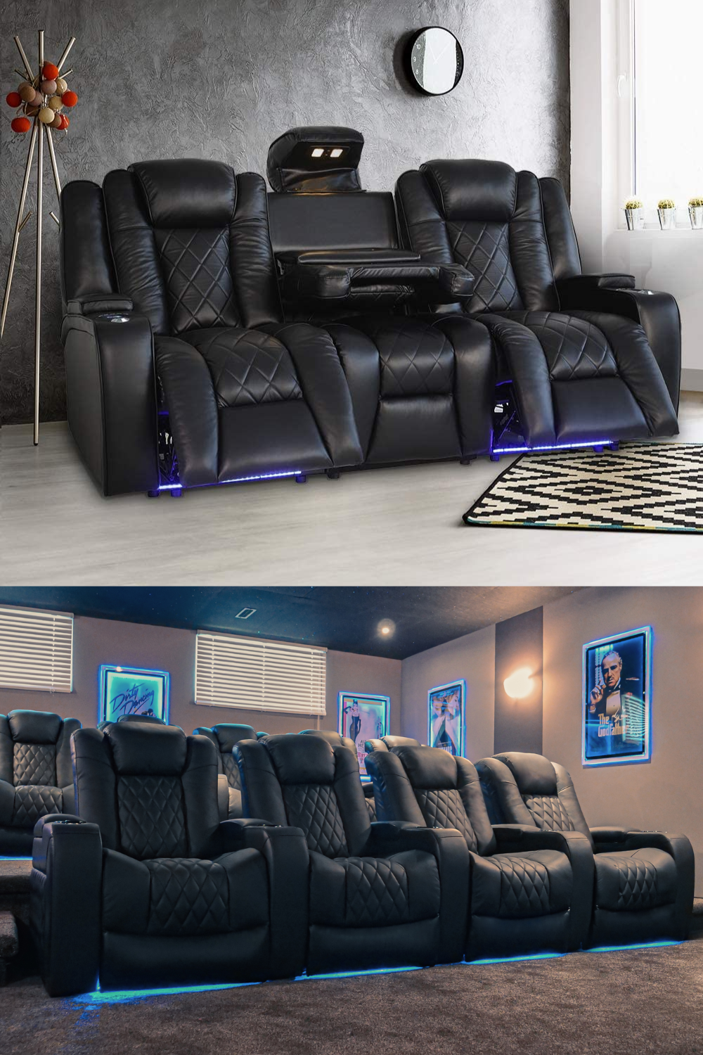 Beautiful Home Theater Recliners in Beautiful Style