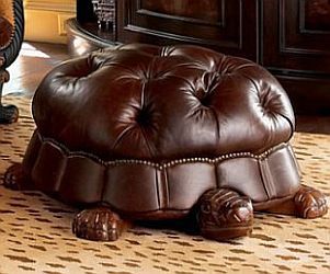 Leather ottoman: past and present