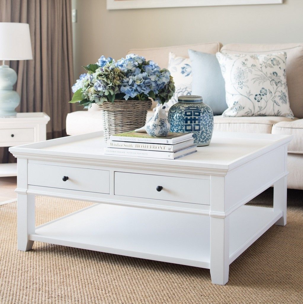 Nice white coffee table for home and patio