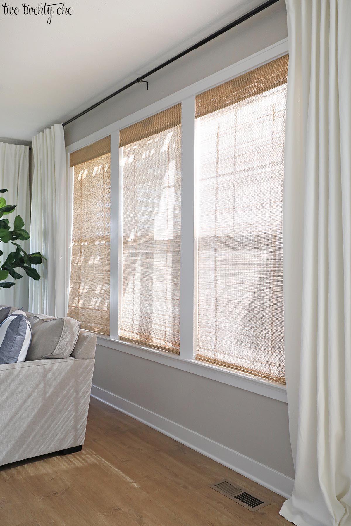 Let window drapes provide the
room with aesthetic appeal