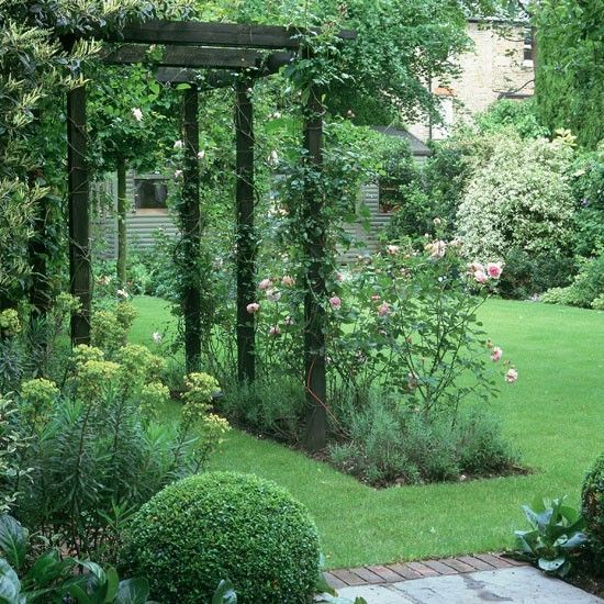 The process of adorning your
garden with wooden garden arches