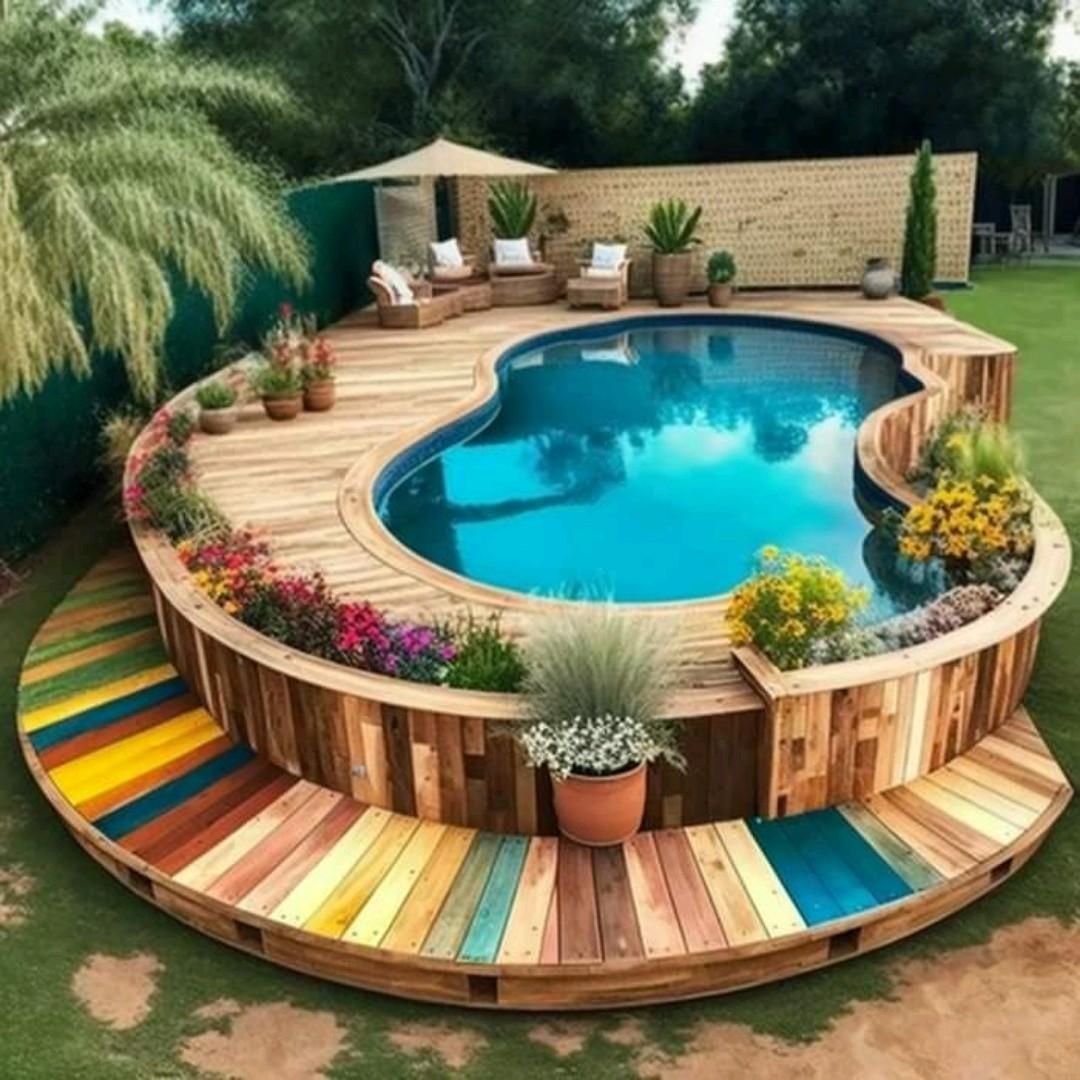 Astonishing above ground pool
decks ideas