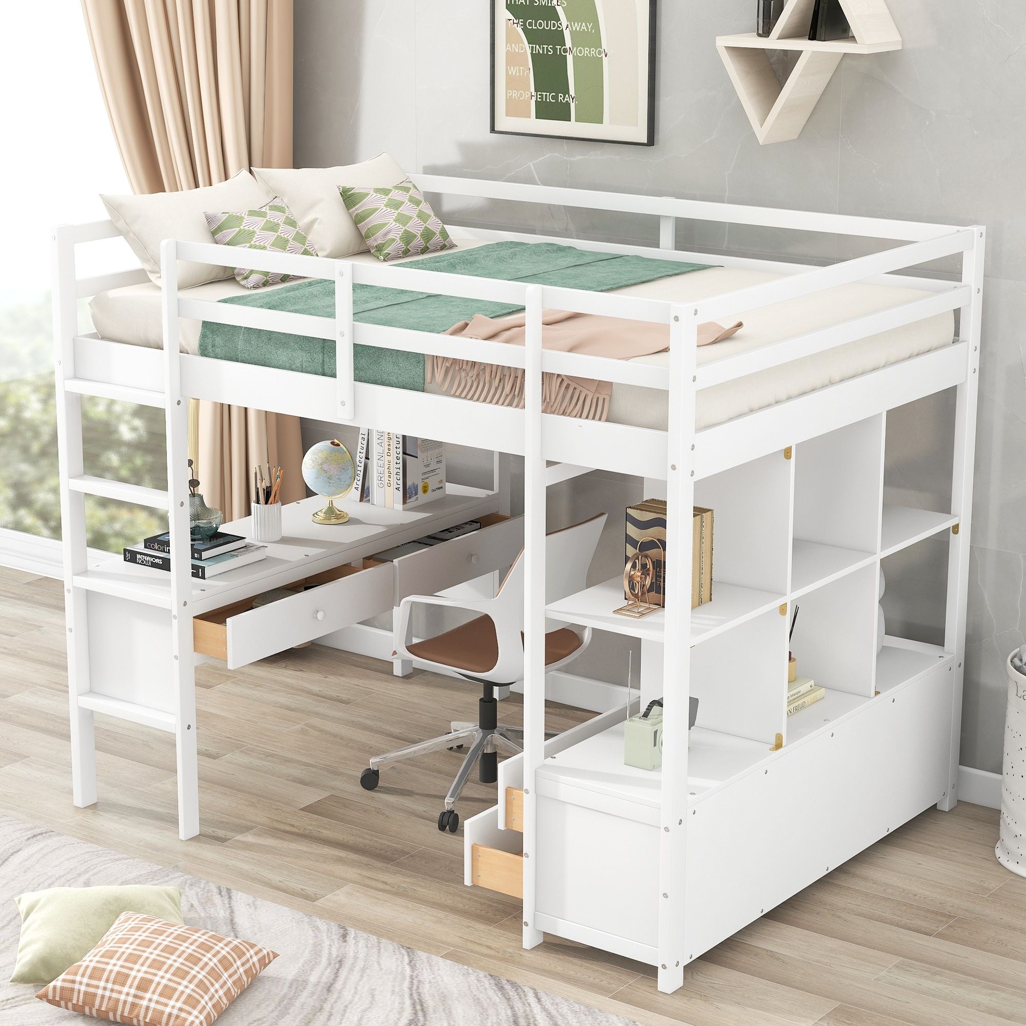 Features Of Loft Bed With Desk