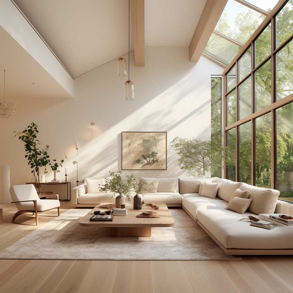 Pristine Minimalist Living
Room