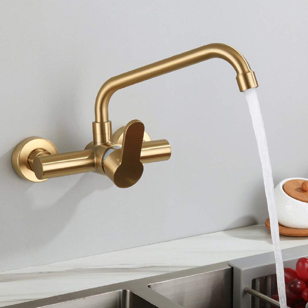 Modern wall mount kitchen faucet construction