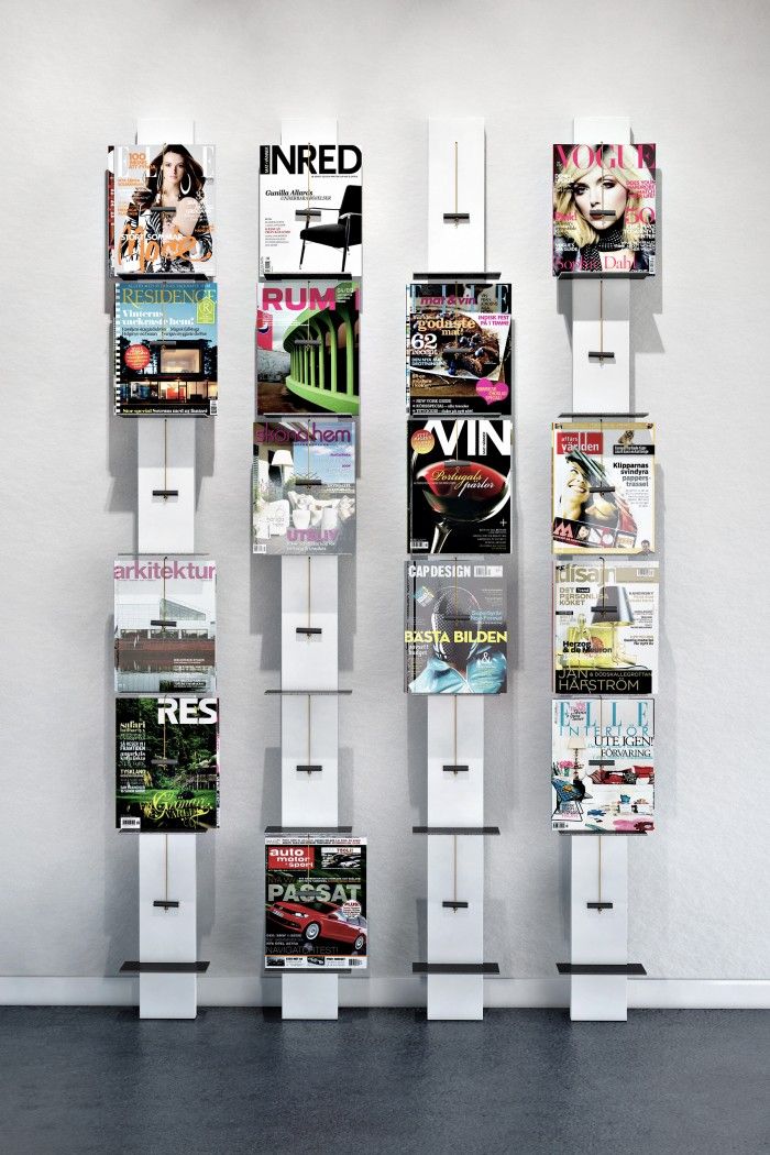 Wall Mounted Magazine Rack Design