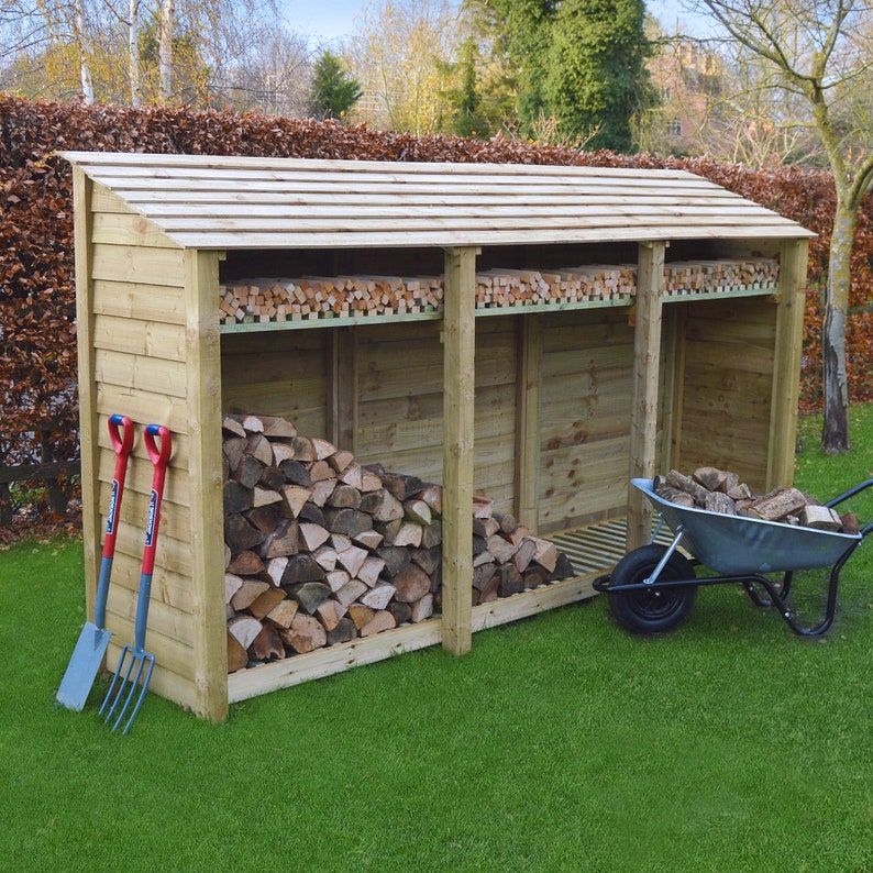 Wood shed for Storage of
Garden Equipment