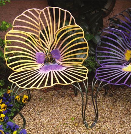 The use of metal garden chairs