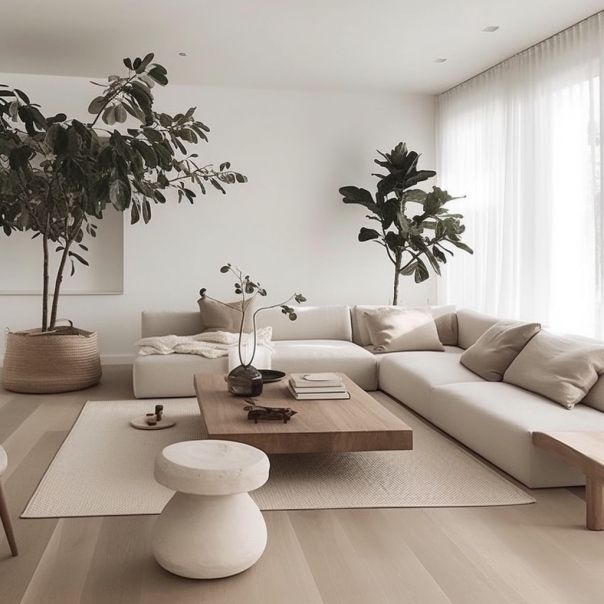 Pristine Minimalist Living
Room