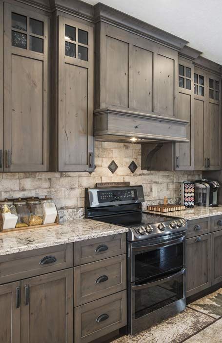 Natural charm of rustic kitchen cabinets