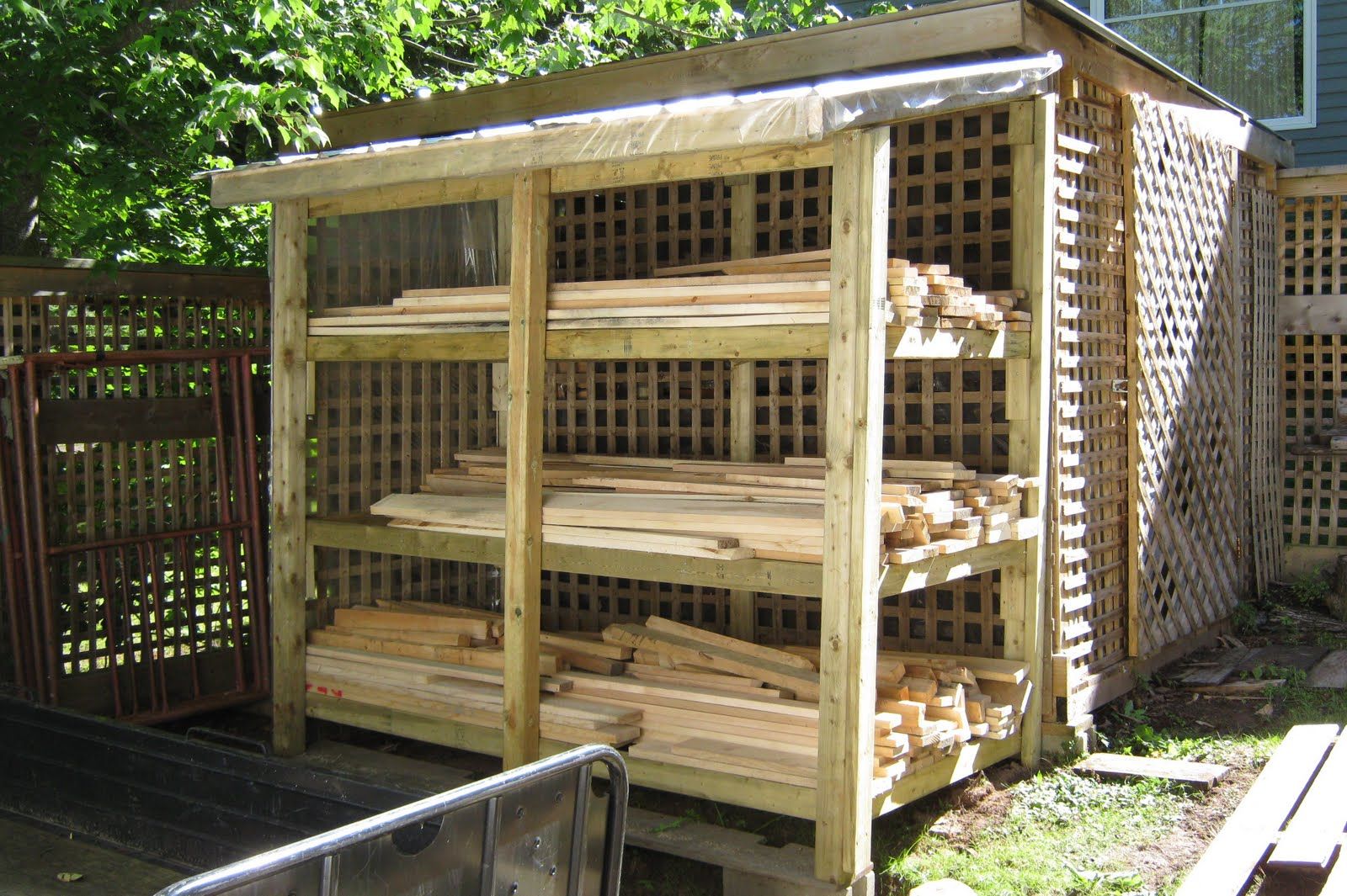 Wood storage sheds used for
storing woods used as fuel