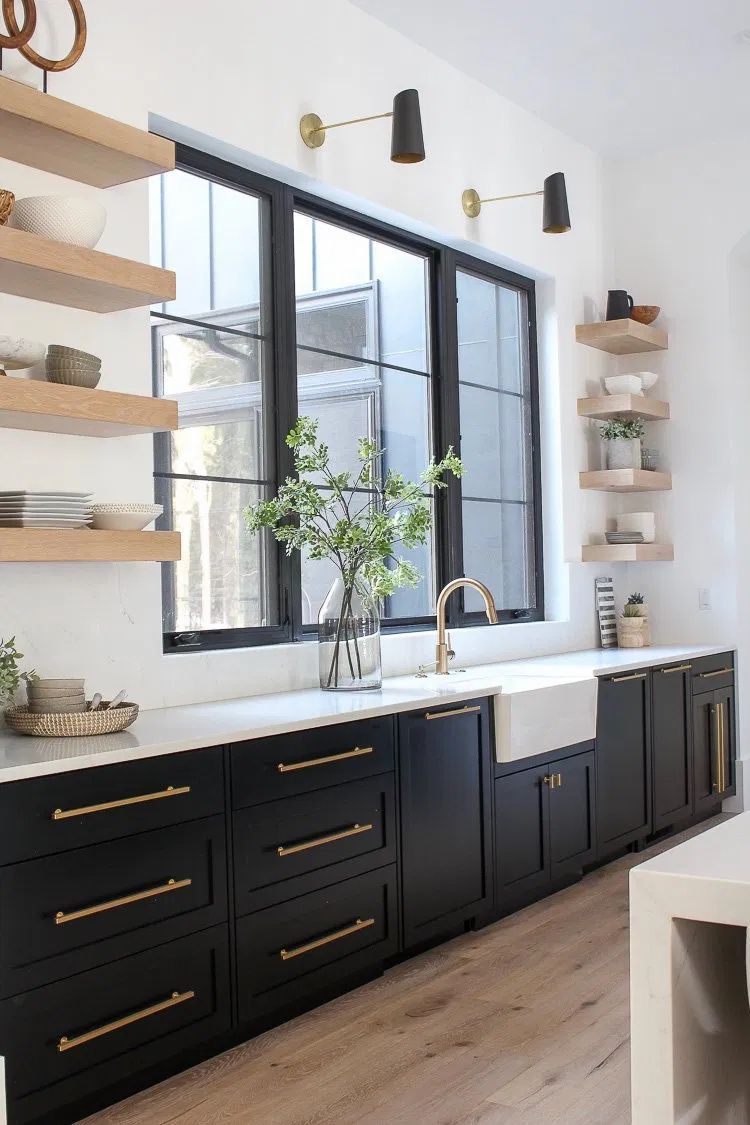 The Attractive Black Kitchen
Cabinets