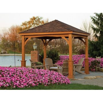 ... china flat roof garden line wooden gazebo CZQBOFO