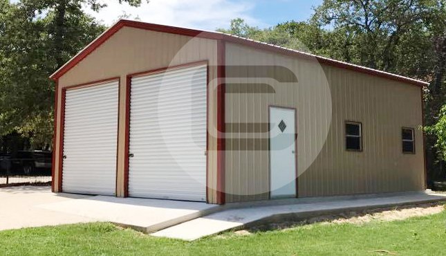 2 car metal garage - 24×36 ... MBGKUDT