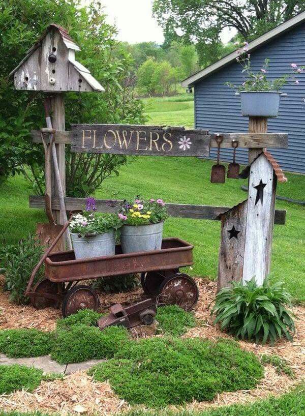 20 country garden decoration ideas UPAMQTO